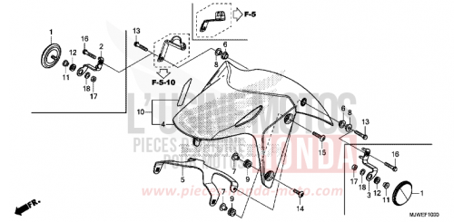 FRONT FENDER CBR500RAJ de 2018